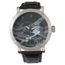 Silver Grått Electric Guitar Wrist Watch