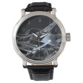 Silver Grått Electric Guitar Wrist Watch Armbandsur