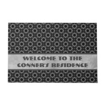 Silver Grått Flowers Mönster