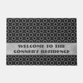 Silver Grått Flowers Mönster