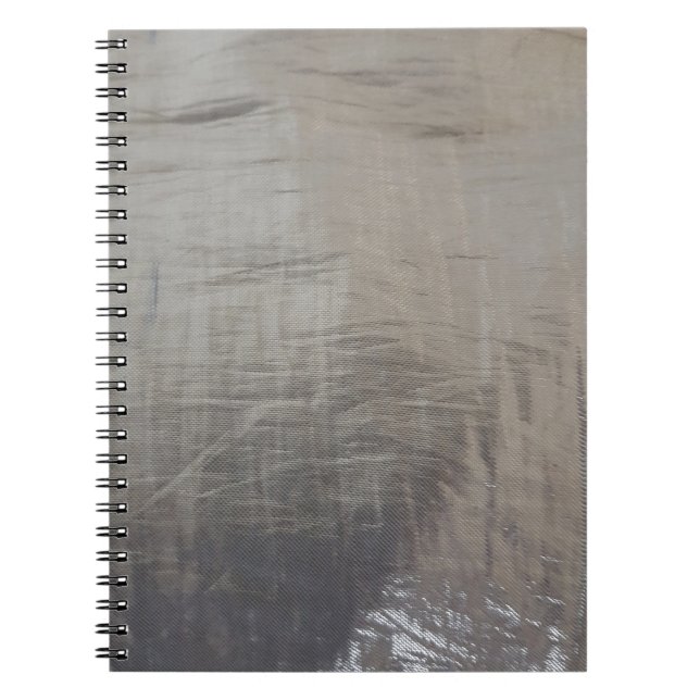 Silver Grått Foiled Fabric Titta Anteckningsbok Med Spiral (Framsidan)