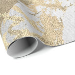 Silver Grått Foxier Guld Marble Shiny Metallic VIP Presentpapper<br><div class="desc">Minimalism och elegans i enlighet med de verkliga trenderna för insida-decor. För många lyxglas Tillfälle</div>