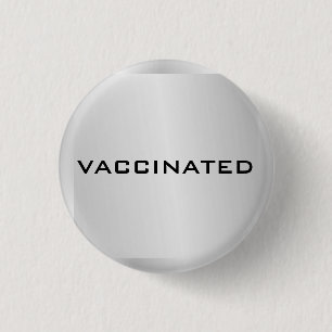 Silver Grått fullständigt vaccinerad koronaviruspa Knapp