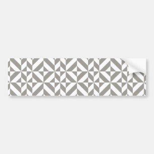 Silver Grått Geometric Deco Cube Mönster Bildekal
