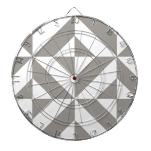 Silver Grått Geometric Deco Cube Mönster Piltavla