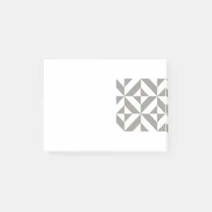 Silver Grått Geometric Deco Cube Mönster Post-it Block