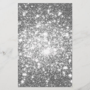 Silver Grått Gnistra Brevpapper