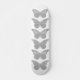 Silver Grått Gnistra Butterflies Skateboard