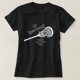Silver Grått Go Team Lacrosse Mamma T Shirt