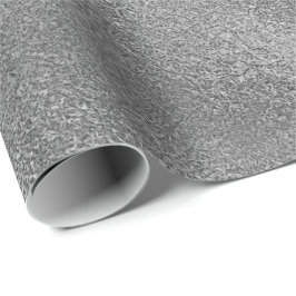 Silver Grått Graphite Shiny Glass Metallic VIP Presentpapper