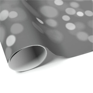 Silver Grått Grått Black White Söt Bokeh Spark Presentpapper