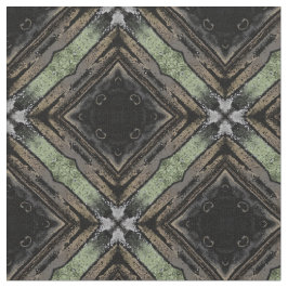 Silver Grått, Grönt, svart, skiktade diamanter Mön Tyg