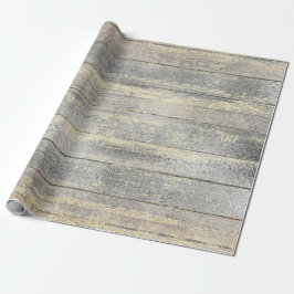 Silver Grått Grungy Champaign Guld Wood Rustic Presentpapper