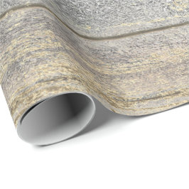 Silver Grått Grungy Champaign Guld Wood Rustic Presentpapper