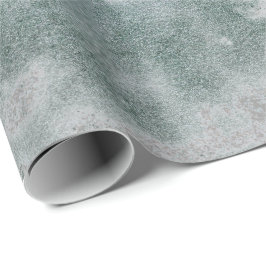 Silver Grått Grungy Marble Stone Teal Grönt VIP Presentpapper