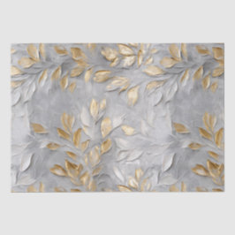 Silver Grått Guld Löv