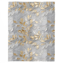 Silver Grått Guld Löv