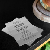 Silver Grått Hebrew Namn Pub Mitzvah