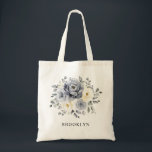 Silver Grått Ivory Blommigt Winter Rustic Bröllop Tygkasse<br><div class="desc">Vinterbröllopsgåva till elegantens blommigt i vinter har elegant grått,  elfenben och silver vattenfärgad blomma bouquet frostigt kröd grej. Kontakta mig om du behöver hjälp med anpassning eller om du behöver någon annan produkt med den här designen.</div>