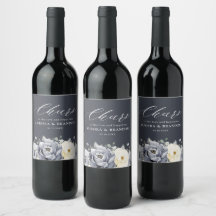 Silver Grått Ivory Blommigt Winter Rustic Bröllop 