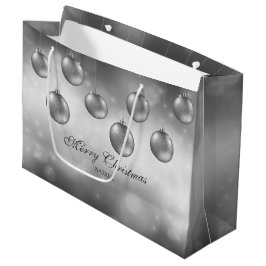 Silver Grått julbalkar med Anpassningsbar text