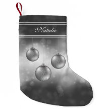 Silver Grått julbalkar med eget namn