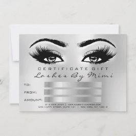 Silver Grått Lash Makeup Artist Certificate Gift