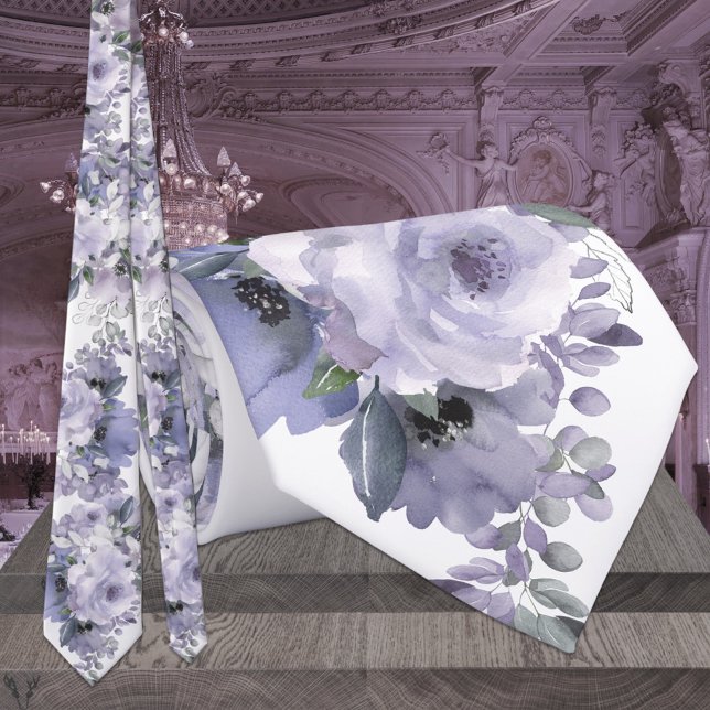 Silver Grått Lavender Mauve Bröllop Slips (Skapare uppladdad)