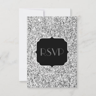 Silver grått light glitter sparkles Sweet 16 OSA Kort