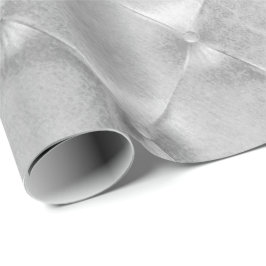 Silver Grått Luxury Opulent Tuftor Leather VIP Presentpapper