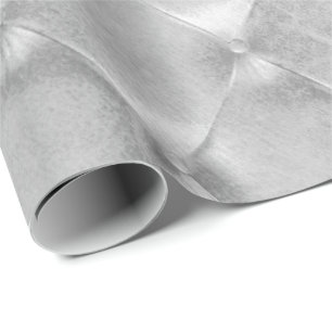 Silver Grått Luxury Opulent Tuftor Leather VIP Presentpapper