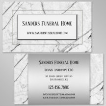 Silver Grått Marble Chic Affärskort