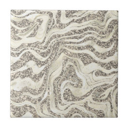 Silver Grått Marly Glitter Cute Girly Glam Classy Kakelplatta