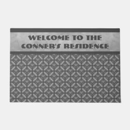 Silver Grått Metall Blommor med grammbo Mönster