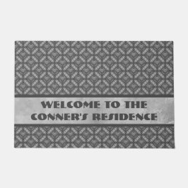 Silver Grått Metall Blommor med grammbo Mönster