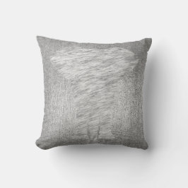 Silver Grått Metallic Black Animal Skin Elephant Kudde