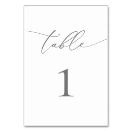 Silver Grått-minimalistiskt Bordsnummer