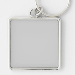 Silver Grått Mode Grått Färg Trend 2014 Blank Fyrkantig Silverfärgad Nyckelring