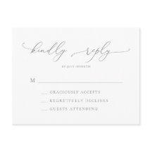 Silver Grått Modern minimalistisk Bröllop OSA