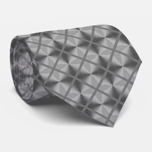 Silver Grått Modern Mönster Slips