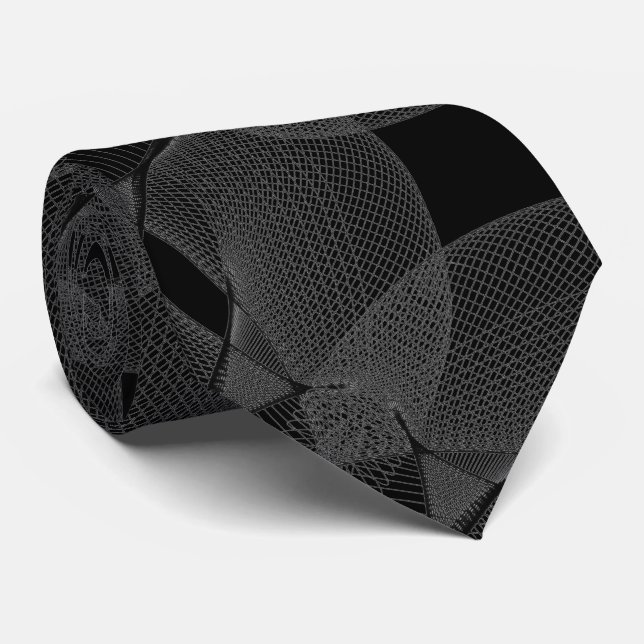 Silver Grått på Bran Black Geometric Infinity Shee Slips (Rullad)