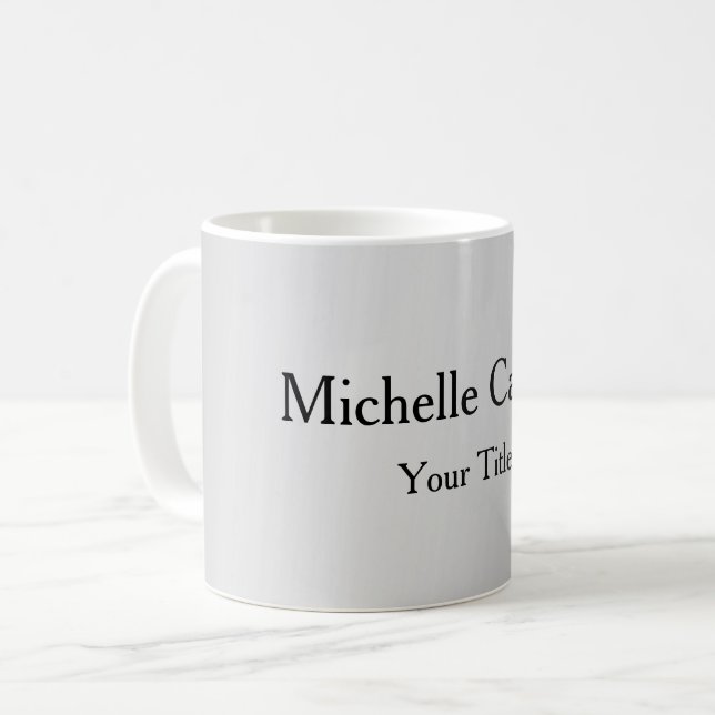 Silver Grått-Professionellen Unik klassisk enkel  Kaffemugg (Framsida vänster)