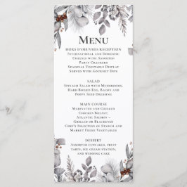 Silver, Grått, Rust Brown Bird Winter Botanical Me Meny