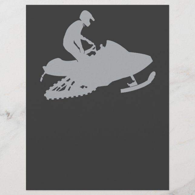 Silver Grått Snowmobiler (Framsida)