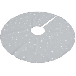Silver Grått Starlight Julgransmatta Borstad Polyester