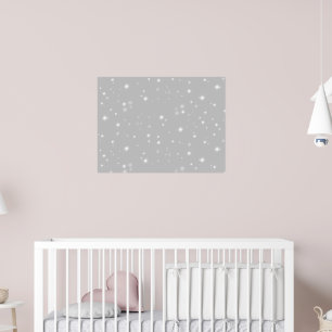 Silver Grått Starlight Mönster Poster