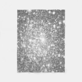 Silver Grått Stars Fleece Blanket