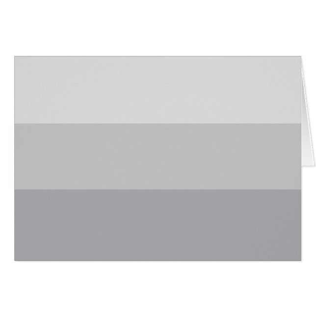 Silver Grått Stripe Hälsningskort (Framsidan Horizontal)