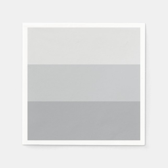 Silver Grått Stripe Pappersservett (Framsidan)