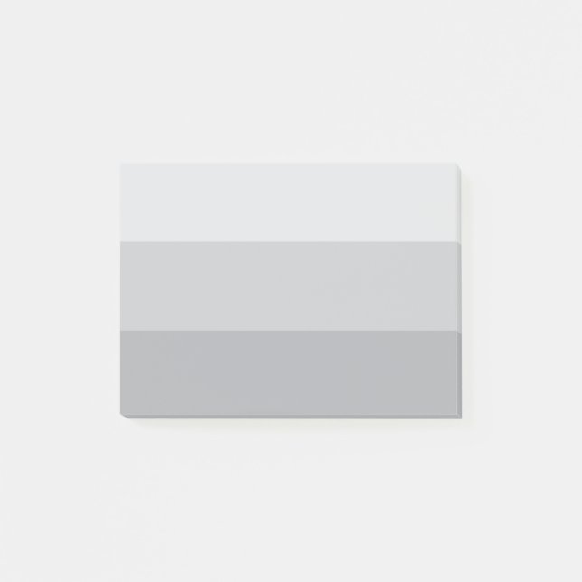 Silver Grått Stripe Post-it Block (Framsida)